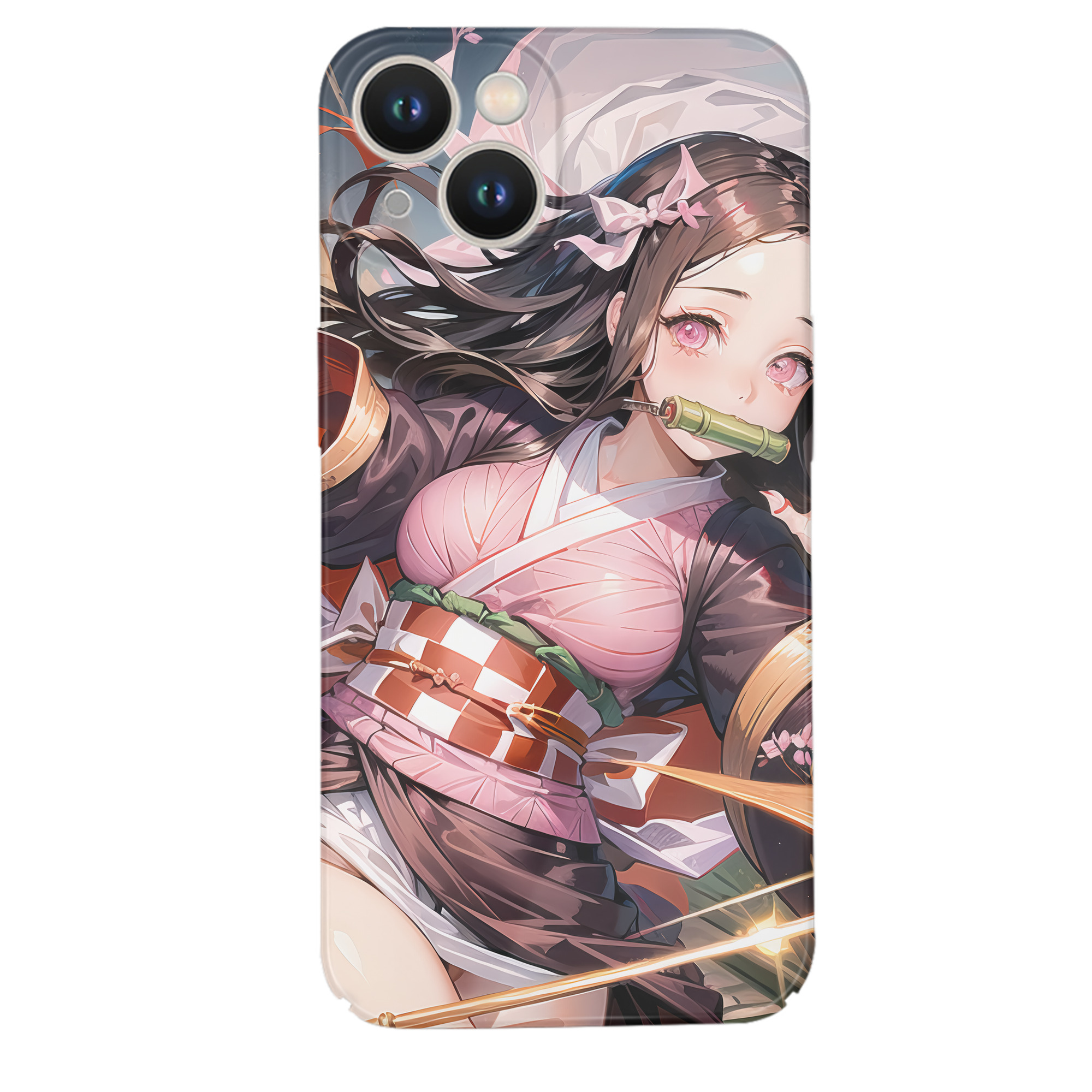 （画像用） 鬼滅の刃（きめつのやいば）竈門 禰󠄀豆子／かまど ねずこ Kamado Nezuko 【iPhone 14シリーズ対応】ハードケース